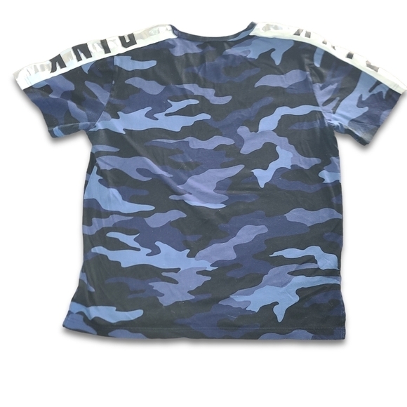 Vs PINK blue white black silver foil camo campus tee - Picture 3 of 3